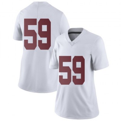 NCAA Women's Alabama Crimson Tide #59 Bennett Whisenhunt Stitched College Nike Authentic No Name White Football Jersey NK17I87SK